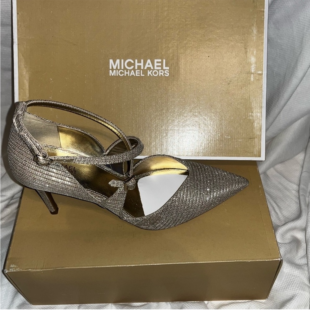 Michael Kors Shimmering Gold Heels